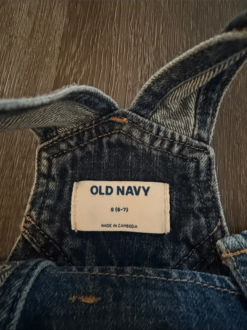 Girls Dark Blue Denim Short Overalls